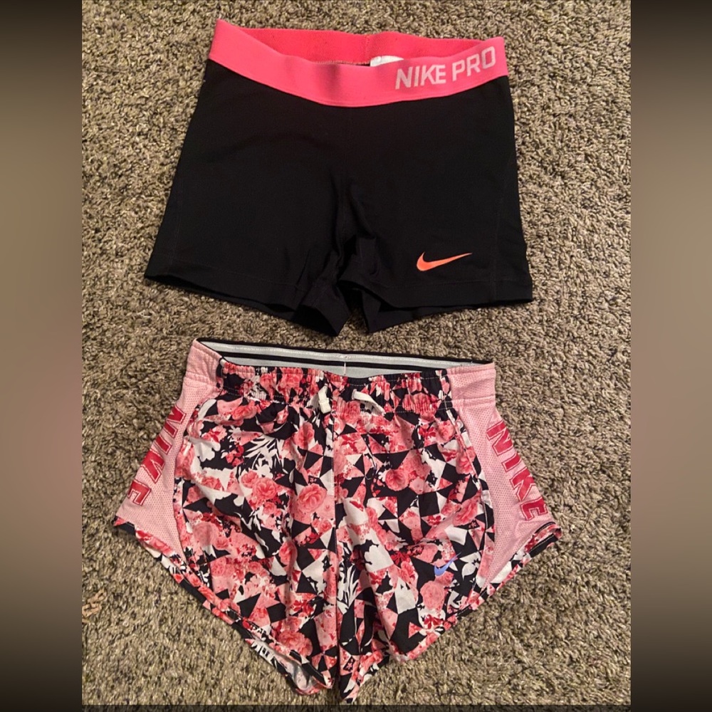 Size medium(10/12) Nike shorts 2 pairs